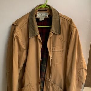 L.L. Bean Men's Brown Field Coat with removable liner